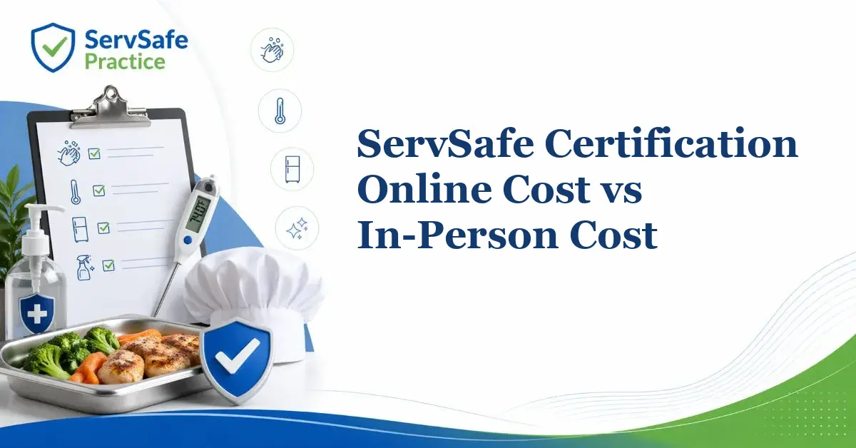ServSafe Certification Online Cost vs In-Person Cost