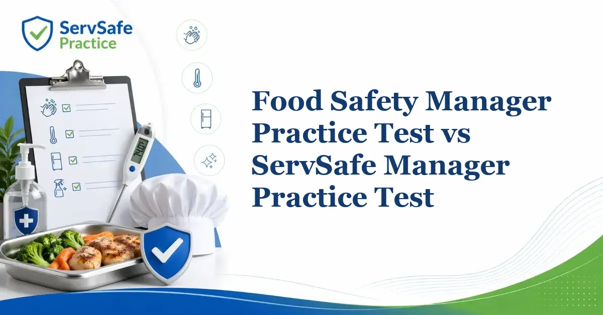Food Safety Manager Practice Test vs ServSafe Manager Practice Test